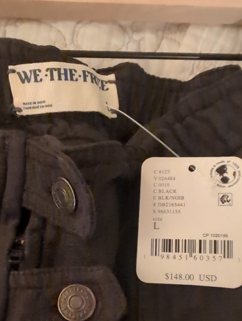 NWT We The Free Park Ave Pull-On Cargo Pants-Black - Picture 6 of 6